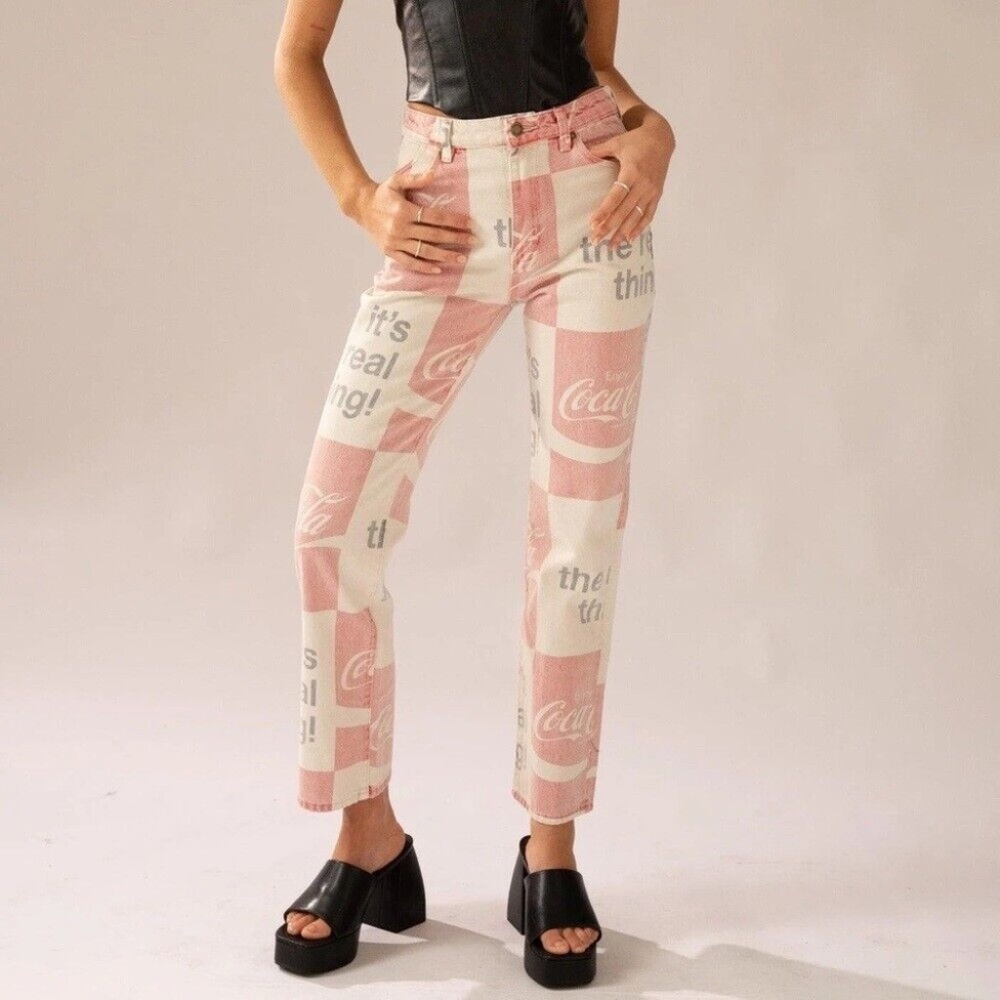 NWT Free People Rolla's Original Distressed Straight Jeans Coca Cola Sz …